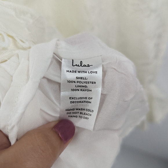 NWT LULU'S Soiree Bound Jacquard Ruffle Spaghetti Strap Mini Dress - Picture 7 of 7